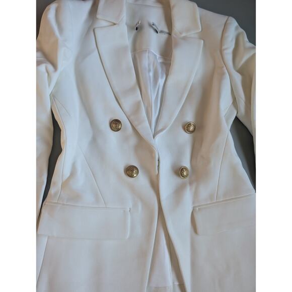NWD Alice + Olivia Double Breasted Open Blazer Jacket Size 0 Cream #4F453 - Picture 6 of 16